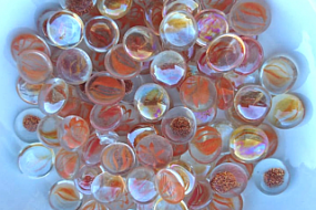 Pebbles Orange Swirl / Glitter Mix